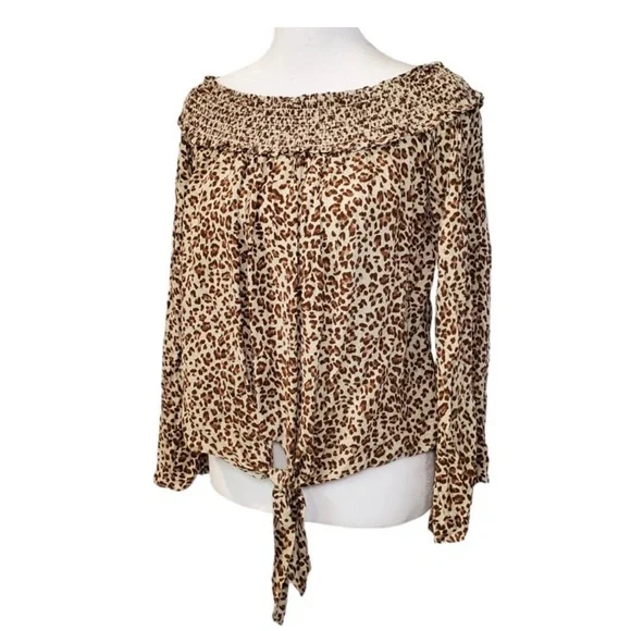 NWT Free People FP Movement Animal Print Boho Top - Picture 5 of 14